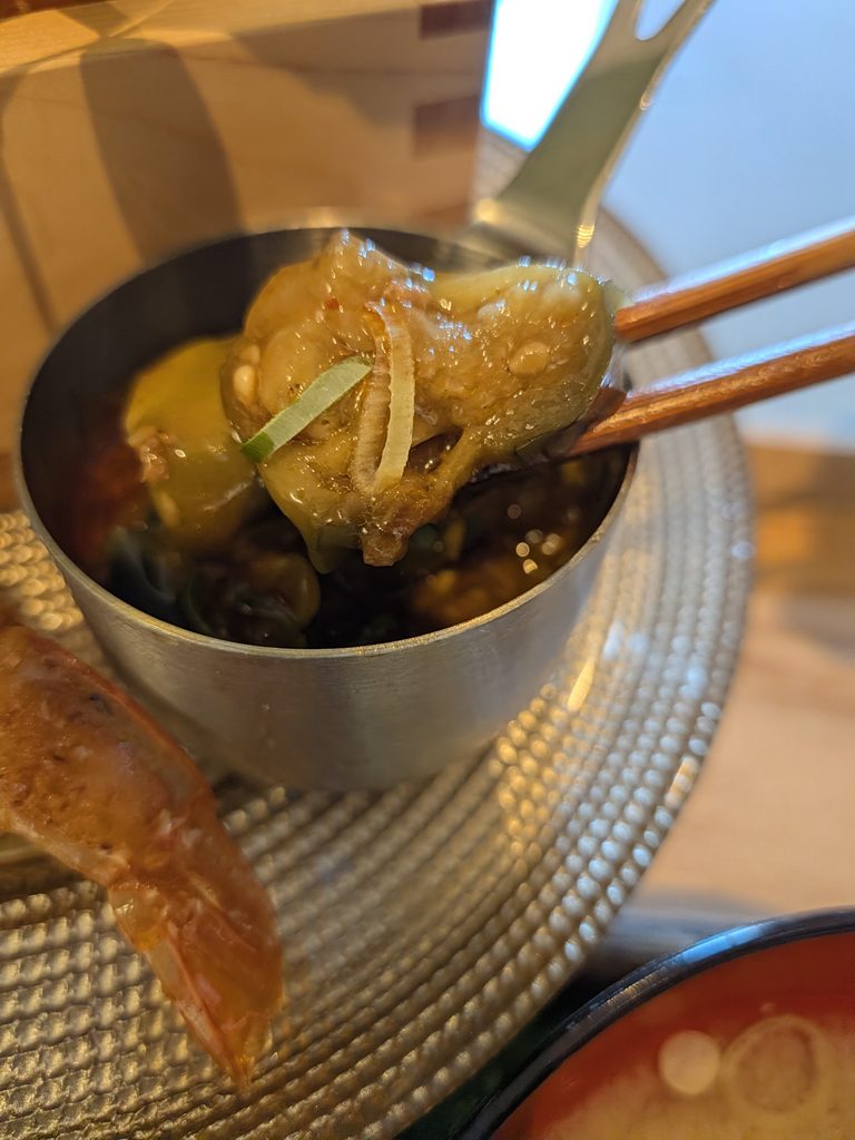 メニューに記載のなかった麻婆茄子の小鉢