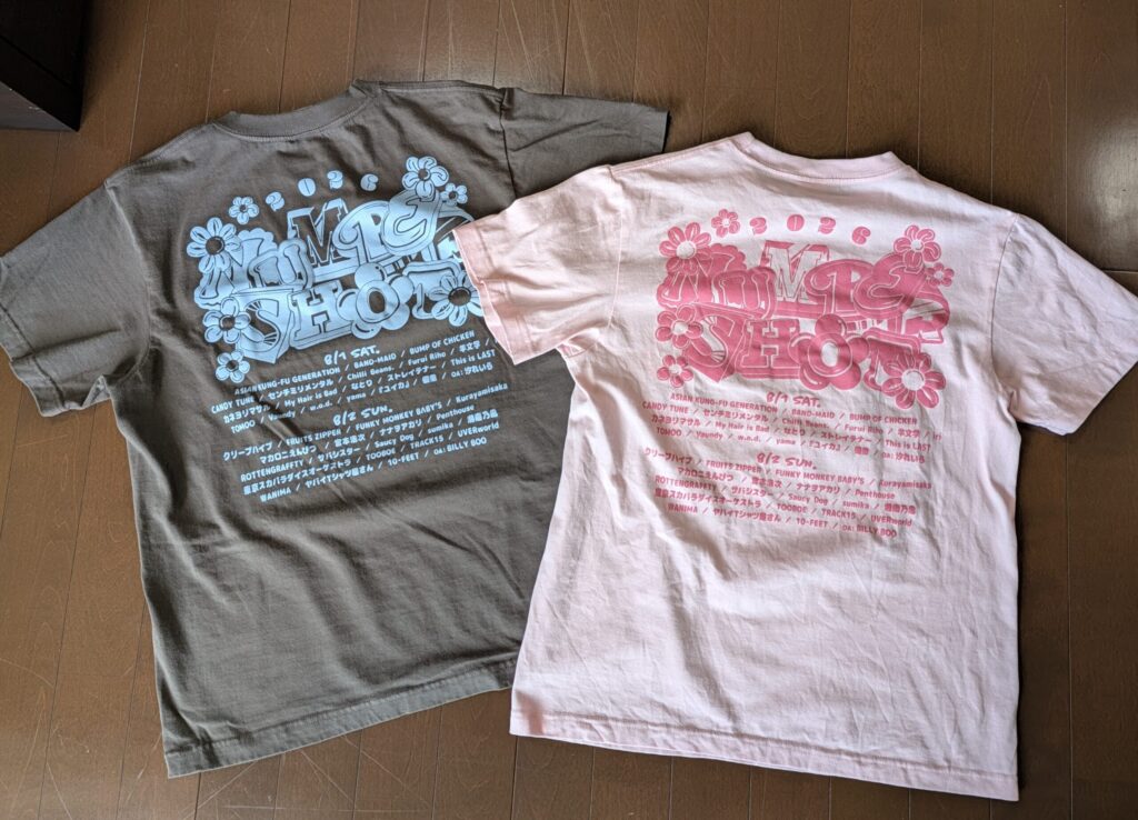 ナンバーショットオフィシャルTシャツ裏