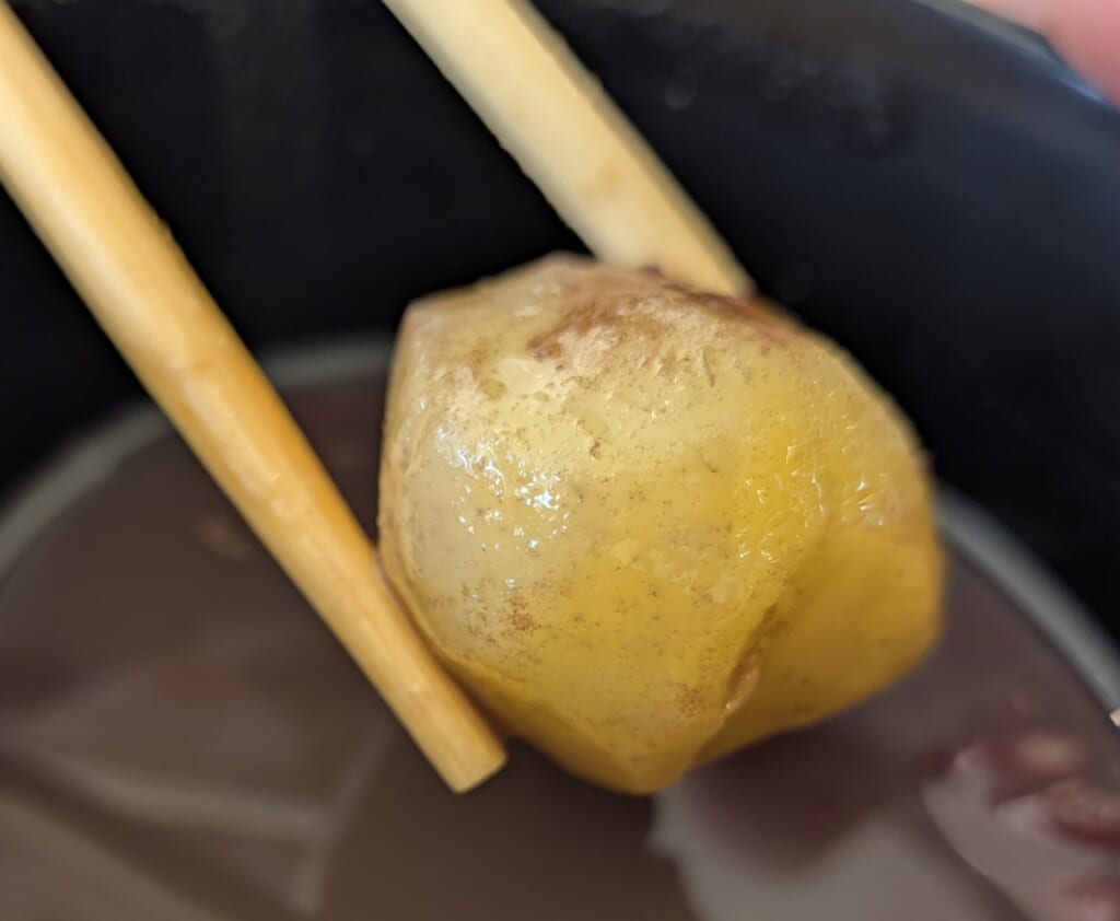 レストランまんまの栗ぜんざいの栗